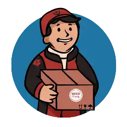 man with bpost hat delivering box